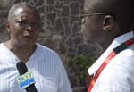 Reporter and Hugh Masekela, Elmina